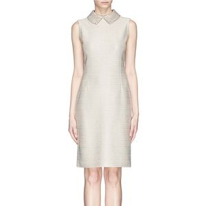 Pearl Collar St. John Dress